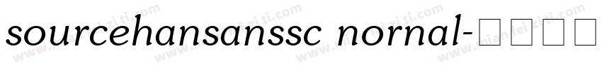 sourcehansanssc nornal字体转换